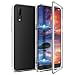 Produktbild CE-Link Huawei P20 Hülle Glas mit Magnetisch Panzerglas Rückseite Durchsichtig Handyhülle Transparent Hard Case 360 Grad Full Body Schutzhülle Bumper Schutz - Silber