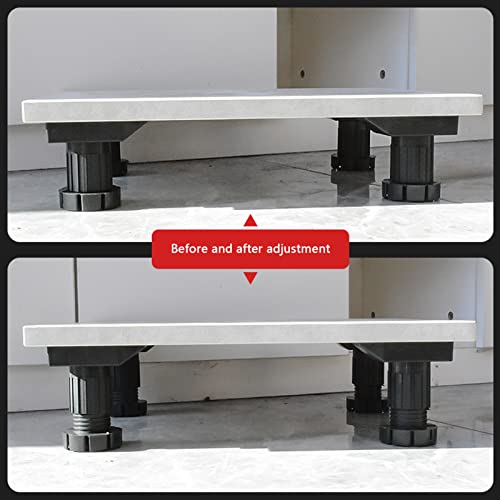 Zócalo de plástico negro con patas ajustables de 15 cm y clips para muebles de cocina 6