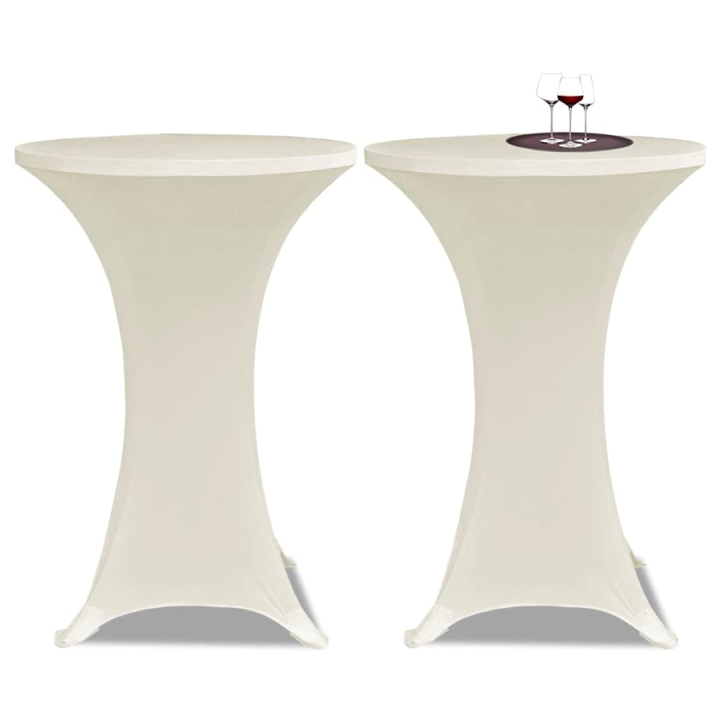Housse de table ronde extensible premium en tissu élasthanne haute densité