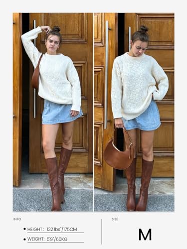 Aelfric Eden Vintage Oversized Sweaters Crewneck Knit Pullover Baggy Loose Casual Cable Sweater 2025 Fall Clothes2