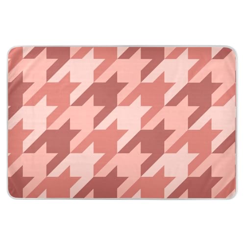 Alèse lavable pied-de-poule rouge grand format pour incontinence - 2