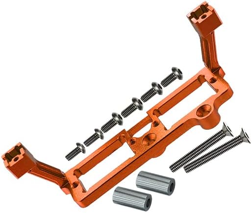 GPM For Traxxas TRX-4 Trail Defender Crawler/TRX-6 Merc-Benz G63 Upgrade Parts Aluminum Front and Rear Gear Box 2-Speed Diff Lock Servo Mount - 1Pc Set Orange