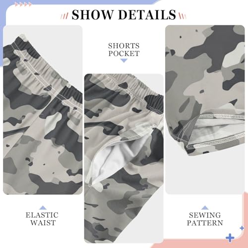 Pajama Bottoms, Pajamas Long Pant Grey Camouflage Lounge Wear Casual Sleep Pants Soft Pjs Sleepwear4