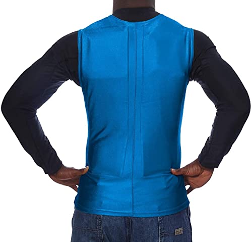 Glacier Tek Flex Cooling Vest, 12 Cool Packs, Recharge packs in 30 Minutes, Blue Medium (Chest Size 36-38)