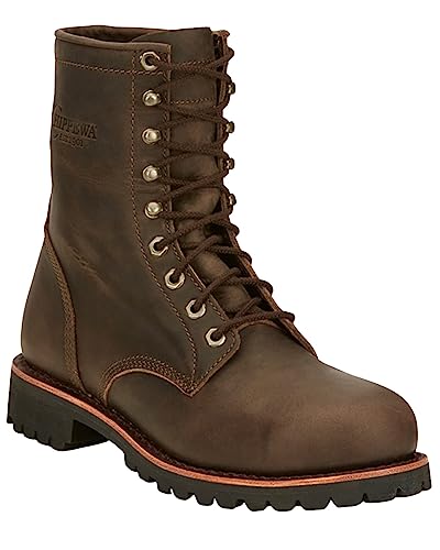 Chippewa Mens Classic 2.0 8 Inch Electrical Steel Toe Lace Up Work Safety Shoes Casual - Slip-Resistant Steel Toe Shoes for Men