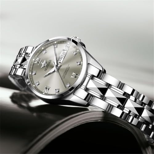 Image of OLEVS Automatic Womens Watch Mechanical Calendar Watches Diamond Fashion Waterproof Female Wrist Watch