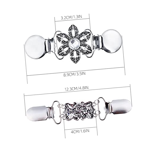 Healifty 3 Peças Suéter Clipe De Gola Vestidos Para Suéter Cardigã Feminino Suéteres Enfeitados Para