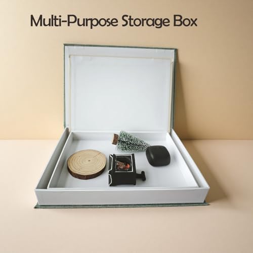 Beautiful Decorative Books - Set of 2 Boxes Enhance Your Coffee Table, Bookshelf or Mantel Shelf Decor - Aesthetic Fake/Faux Books for Modern Home Decoration, Photo Storage and as a Keepsake Box - Image 5