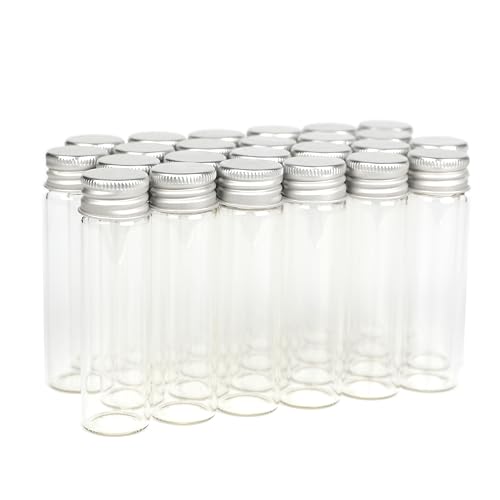 Magic Season Decorative Glass Bottles (24 Pcs w/Aluminum Caps / 0.68 fl oz.)