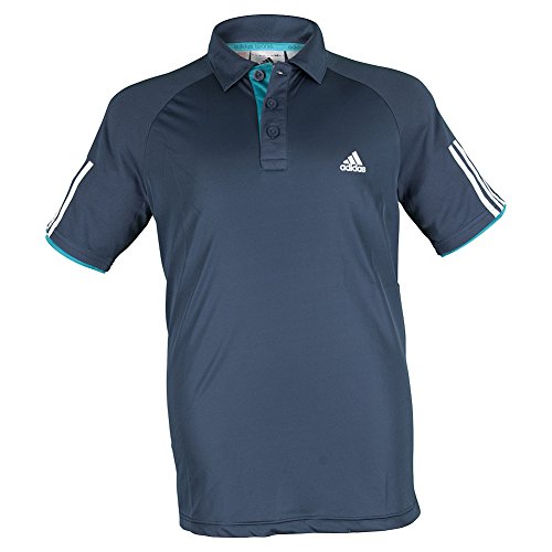 adidas Kids Boy's Club Polo (Little Kids/Big Kids) Mineral Blue/Shock Green XS (6-7 Little Kids)