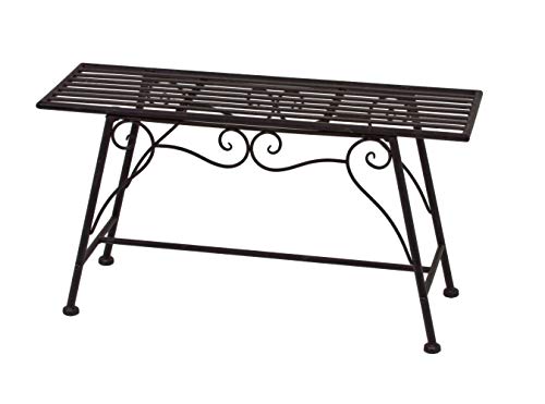 Yurstcggh Gartenbank Ohne Lehne 100cm - Wetterfeste Metallbank Für Balkon & Garten