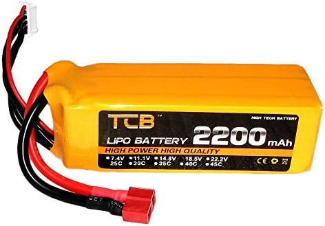 Miniatura 9 de 18.5V 5S 2200mAh 25C LiPo Batería T-Type Plug Max 40C Tasa de descarga para RC Modelo Avión FPV Drone Helicóptero