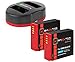 Produktbild Baxxtar PRO - 2X (1000mAh) Ersatz für Akku Panasonic DMW BLG10 E mit Twin Port 1834 - Für Lumix DC G110 LX100 II GX9 TZ202 TZ91 DMC TZ101 TZ81 GF6 GX7 GX80 LX100 S6 usw.