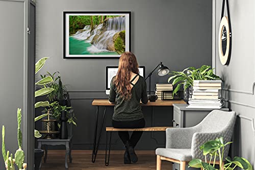 Affiche decorative kaskady 70x50 cm avec cadre en bois MDF tableau moderne Tulup - 2