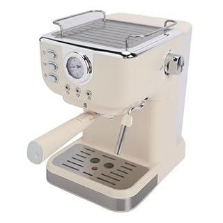 HUIOP Macchina da caffè Semiautomatica con Vapore, Estrazione Ad Alta Pressione a 20 Bar, Macchina da caffè Professionale 1050 W per Casa e Ufficio, per Latte Macchiato,