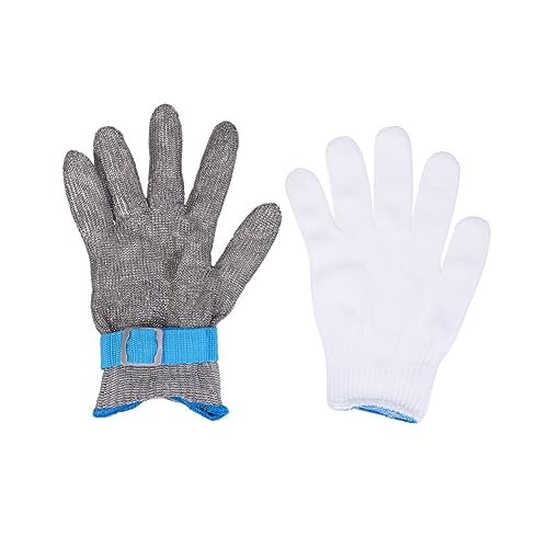 Guantes resistentes con malla inoxidable para la protección en tareas de jardinería