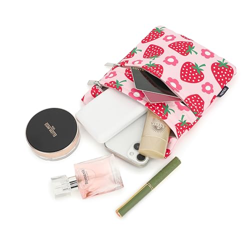 Crossbody Purse with Strawberry Print, Zipper Pocket, Adjustable Strap, Women's Shoulder Handbags2