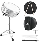 Vangoa Snare Drum Set, Student Snare Drum Kit with Stand, Drum Mute Pad, 5A Drum Sticks, Drum Keys, Sticks, 14 X 5.5 Black