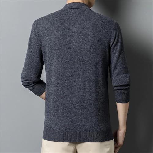 Men Wool Fashion Sweater Winter Vintage Simple Knitted Pullover2