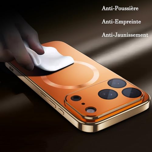 Coque iPhone Air orange pour charger et protéger partout
