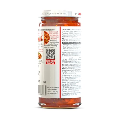 Image of Ching's Secret Schezwan Chutney, 250g, Spicy & Tangy, Dip, Spread, Cook