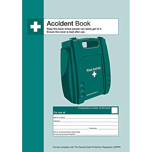 Safety First Aid Group A5-rapportageboek, conform gegevensbescherming (26 formulieren)