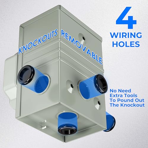 30 Amp Generator Inlet Box, Waterproof and Rustproof, Pre-Drilled 4 Big Wiring Holes, NEMA L14-30P Power Inlet Box, 125/250 Volt, 7500 Watts with LED Power Indicator, ETL Listed