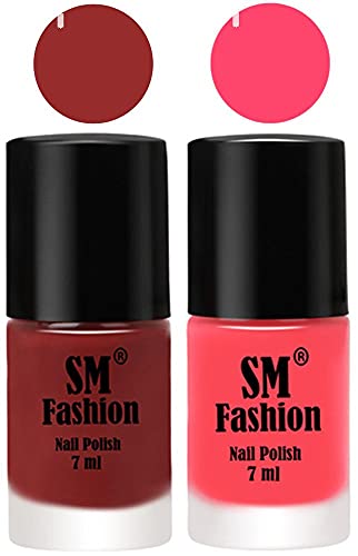 Image of Long Lasting Nail Polish | Nail Paint Combo 7 ml Each) - Set of 2 Jam-Pink