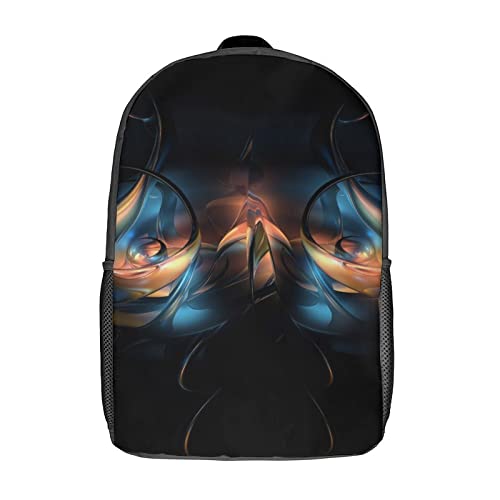 Cartable unisexe bleu et sac à dos 17 pouces imprimé 3D pour adultes et enfants