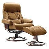 Fjords Hjellegjerde Leather Norwegian Ergonomic Scandinavian Lounge Reclining Chair 215 Large Muldal...
