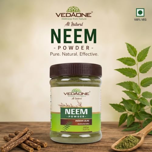 Image of USDA Organic Neem Powder - 100g For Skin And Overall Wellness - Pack of 3