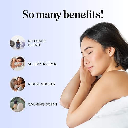 Image of Sleep Essential Oil Blend for Diffuser - Dream Essential Oils for Diffusers Aromatherapy and Relaxation with Clary Sage Ylang-Ylang Roman Chamomile and Lavender for Sleep Time Support (10mL)