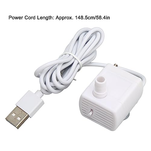 Bomba silenciosa para fuente de agua de mascotas USB 5V miniatura 3