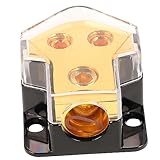 Uonlytech Block for Vehicle Car Amplifier Splitter with Sturdy Cover High Capability Compatible with Auto Truck Boat Systems