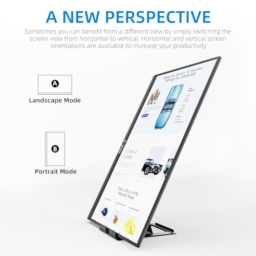Image of 15.6-inch Portable Monitor, FHD 1080P, Ultra-Slim, Eye Care, External Second Screen, Compatible with laptops, PCs, Mac, and Xbox