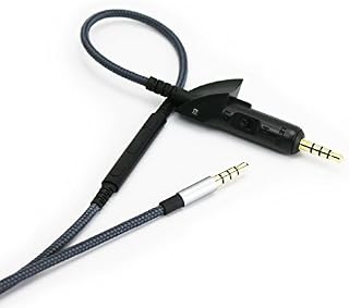 Audio Cable Replacement Cord with in-Line Mic Remote Volume Control Compatible with Bose QC15 QuietComfort 15 Headphones, Audio Cord Compatible with iPhone iPod iPad Apple Devices