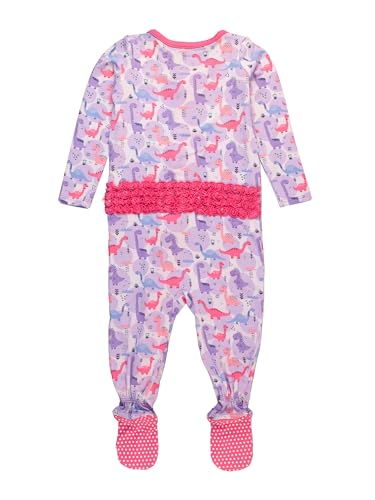 RuffleButts Sweetie-saurus Ruffle One Piece Footie Pajamas - 3-6m