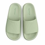 PAMMYS Originals Damen-Sandalen - Bequeme Sommer-Slides aus 100% EVA - Vegan & BPA-Frei - rutschfeste Badelatschen für Strand, Stadt, Garten & Pool - Pistachio Dream - Größe 40/41