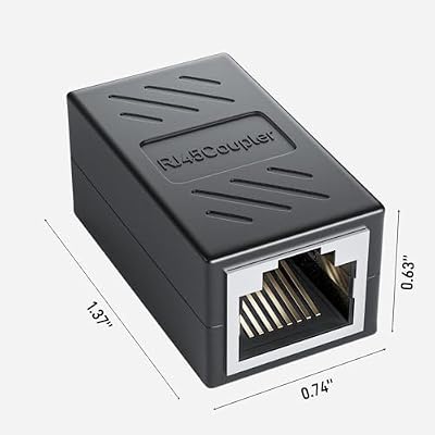 DARKROCK Network Coupler 10 Packs Ethernet RJ45 for Cat7/Cat6/Cat5e/Cat5 Cable Extender Adapter High Speed Data Transfer Plug-and-Play with Easy Snap-in Retaining Clip