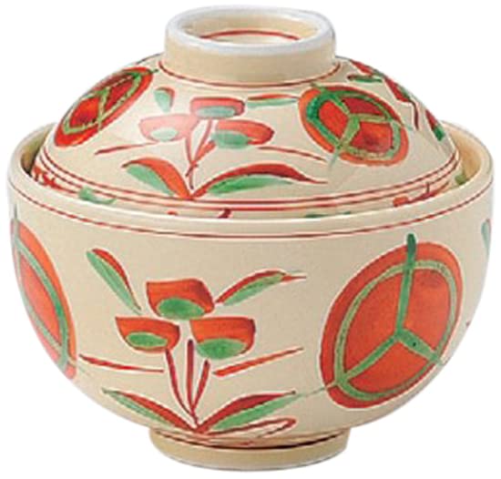 Amazon.co.jp: 10個セット 蓋向 丸紋花絵小煮物碗 [10.1 x 9.4cm] 煮物