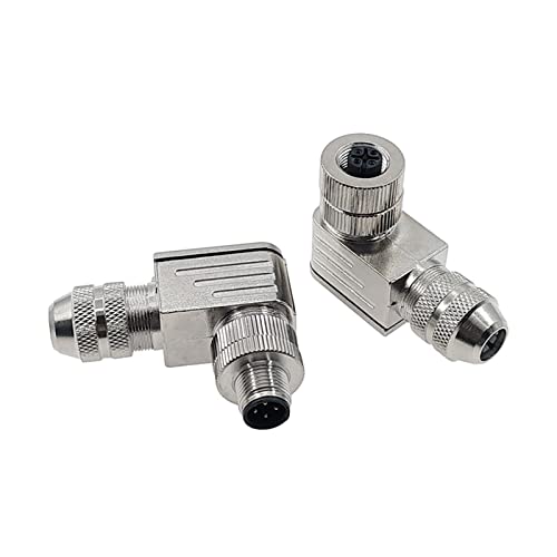 Conector de sensor M12 macho hembra de 4 pines con enchufe de metal y blindaje tipo A 4