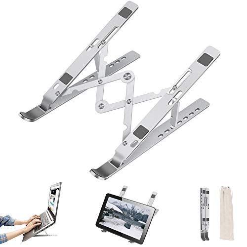 Laptop Stand, TRONICMASTER Adjustable Computer Riser Portable Tablet Holder for Desk Bed 7 Adjustable Angles for MacBook Pro Air, Lenovo, HP, Dell