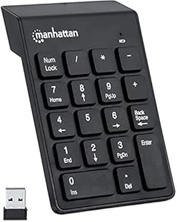 كيبورد رقمي لاسلكي 18 مفتاح حجم الكامل من مانهاتن - اسود