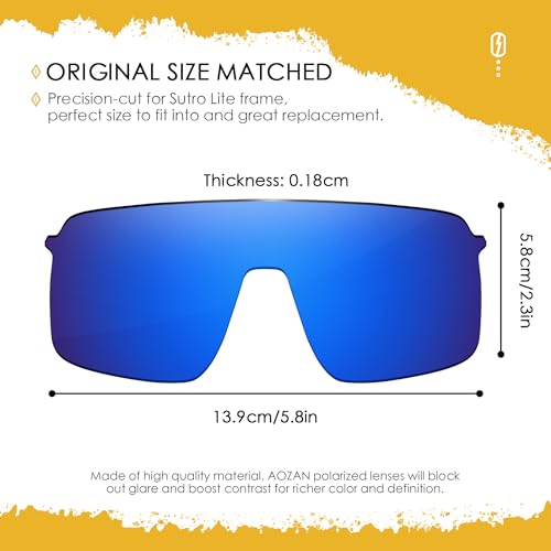 Image of ANSI Z87.1 Replacement Lenses For Oakley Sutro Lite OO9463 Sunglasses
