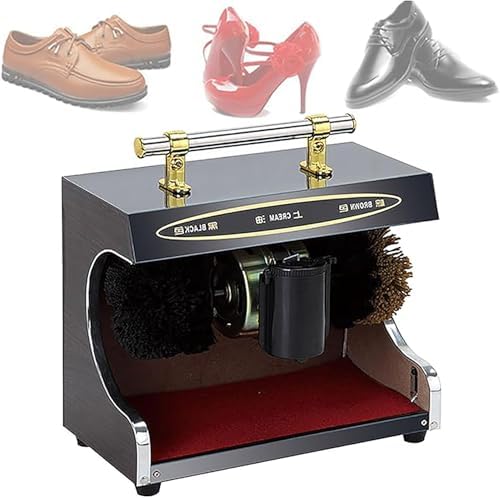 Electric Shoe Polishing Machine - Automatic Shine Device for Home & Business Use, Perfect for Hotels & Lobbies, Induction Technology for Effortless Cleaning & Maintenance (B)