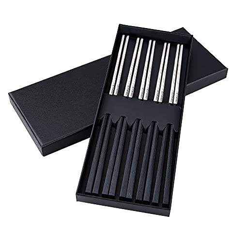 Homgee Titanium Chopsticks with Carbon Fiber 5 Pairs Deal