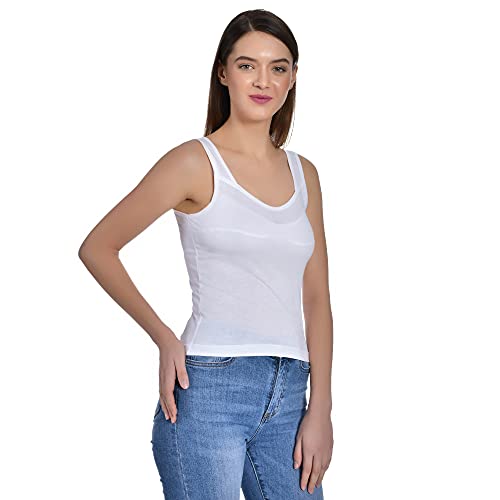 Image of Aimly Women's Regular Fit Sleeveless Cotton Camisole Slip Spaghetti | Combo Pack of 3
