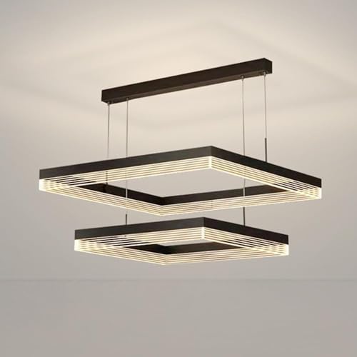 Luminaires suspendus rectangulaires LED noir avec lampe suspendue variable