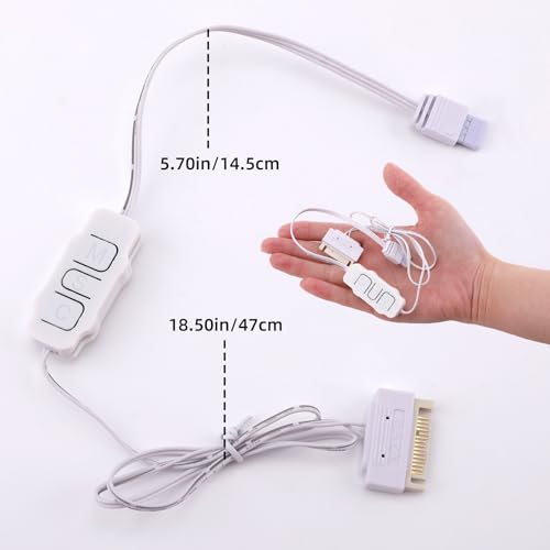 Image of Mini ARGB Controller 3‑Pin RGB 5V Controller with Monochrome Horse Rainbow 10+ Modes SATA Power,Compatible for PC Fan,Light Plate,Water /Air Cooled Radiator(White)
