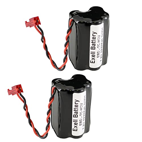 Exell Battery 2x 7.2V NiMH 1000mAh Battery Pack Fits TimeLox TC HCU Communication Unit